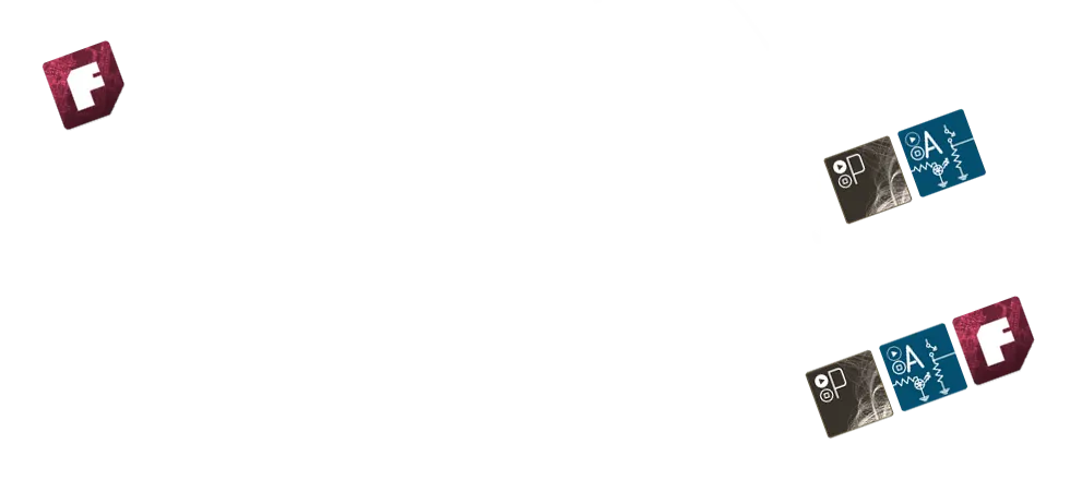 A tilted crop of the development cycle diagram showing the Processing, Arduino and Fritzing icons