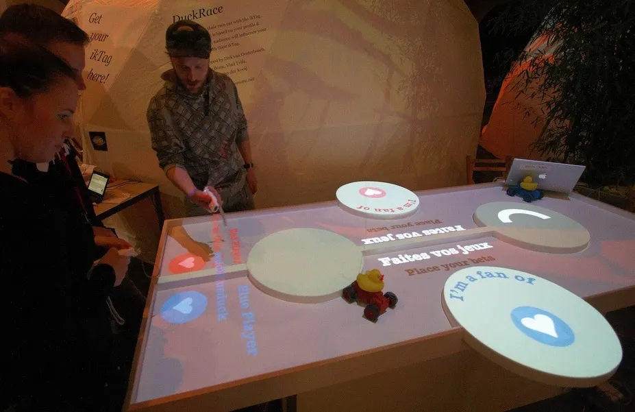 Physical Mario Kart with RFID's and ducks