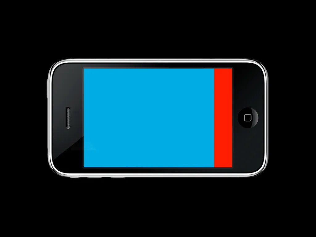 Blue has almost pushed red off the screen