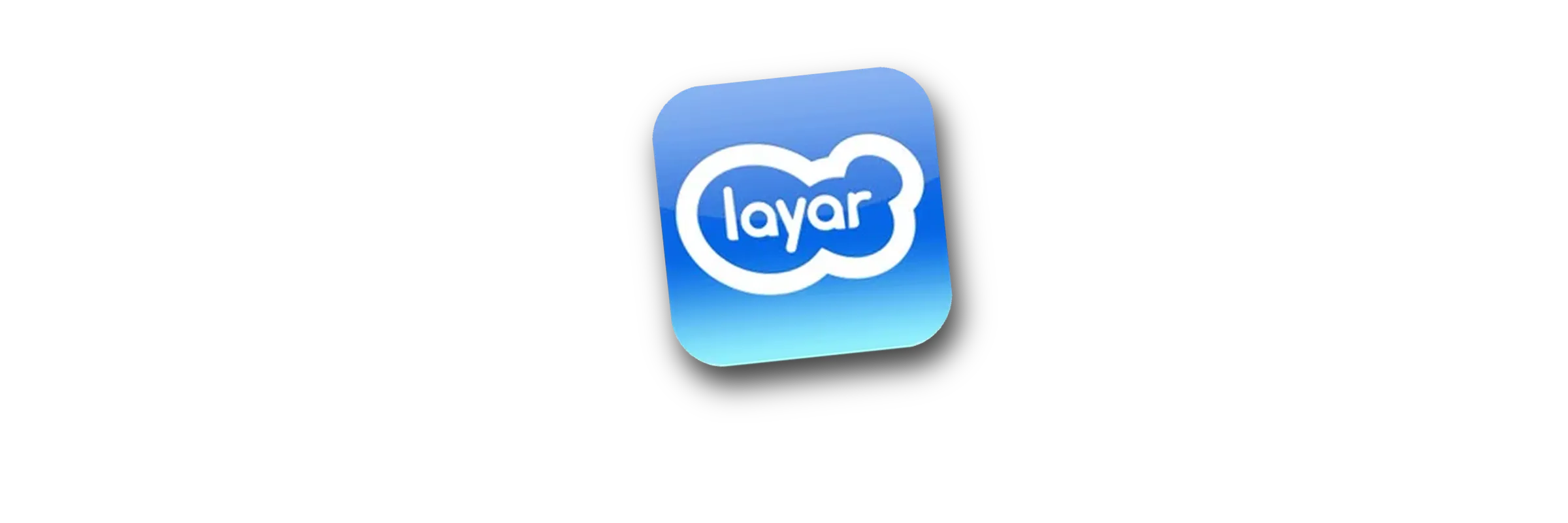The early Layar app icon, tilted