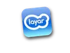 The early Layar app icon, tilted