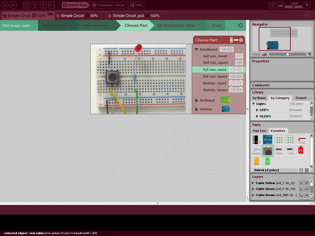 Importing a breadboard photo — step 3