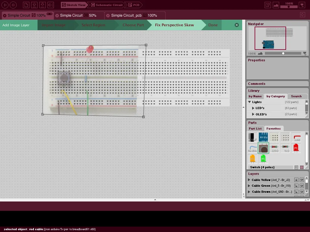 Importing a breadboard photo — step 4