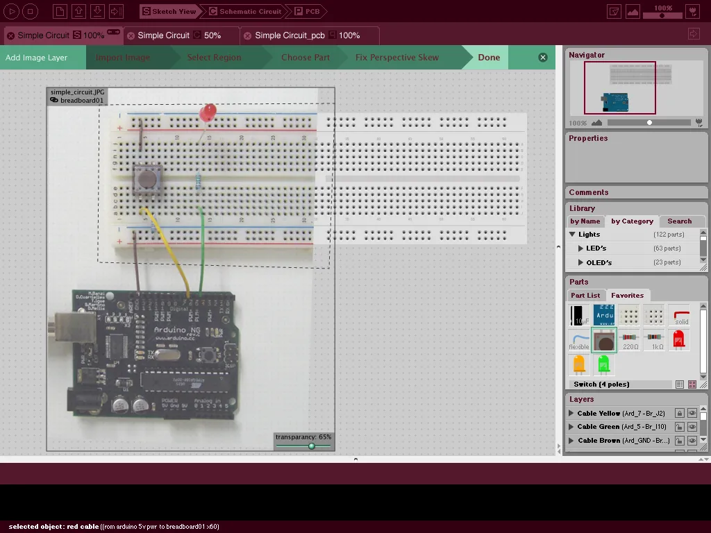 Importing a breadboard photo — step 5
